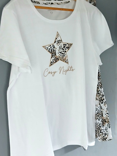 Pair pjs white leopard jeff - pair, &